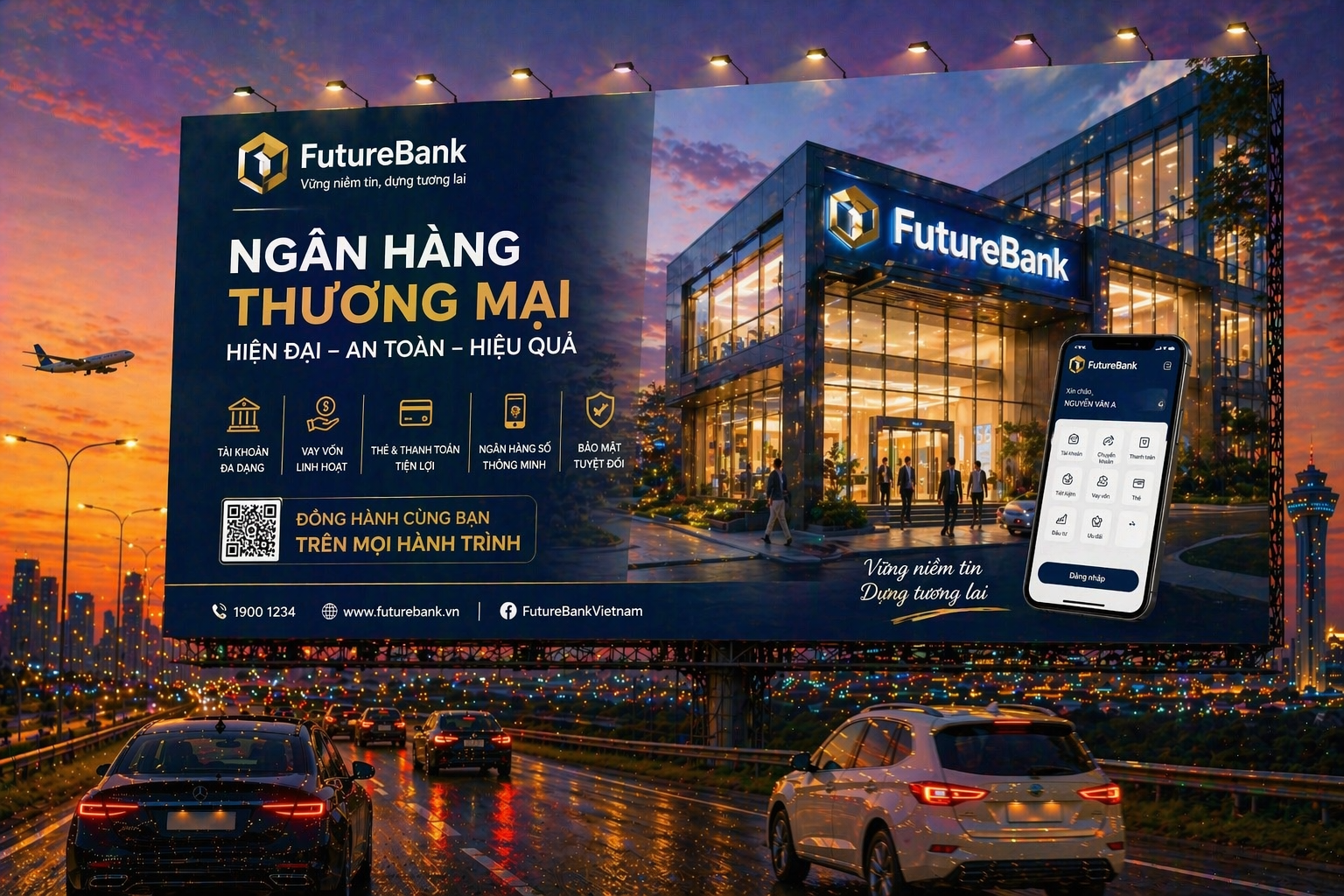 Ngân Hàng Billboard T2 Mockup